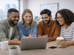 ludzie ptrzed komputerem